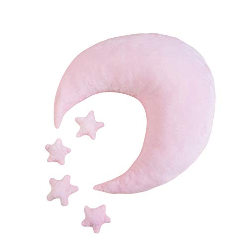 iFCOW Newborn Baby Photography Posing Pillow - Crescent Moon & Stars Infant Support for Boys & Girls - Perfect for Newborn Photo Shoots, Baby Showers, and Nursery Decor