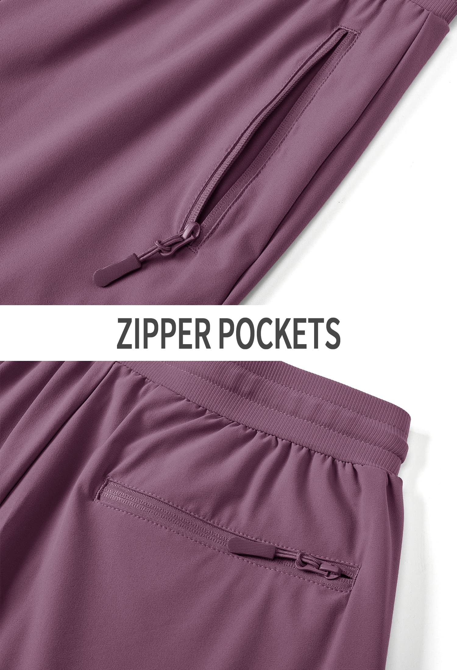 TACVASEN Women's Lightweight Athletic Running Pants - Breathable Active Hiking Yoga Workout Sweatpants for Gym, Outdoor Sports (Purple/Red) | Perfect for Jogging, Fitness Training & Casual Wear
