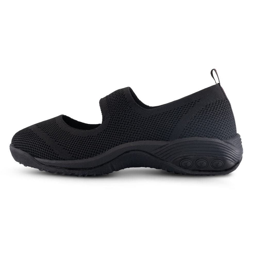 Therafit Women's Comfortable Walking Flats - Slip-On Loafers for Work, Travel & Everyday Wear - Arch Support & Cushioned Insoles for All-Day Comfort