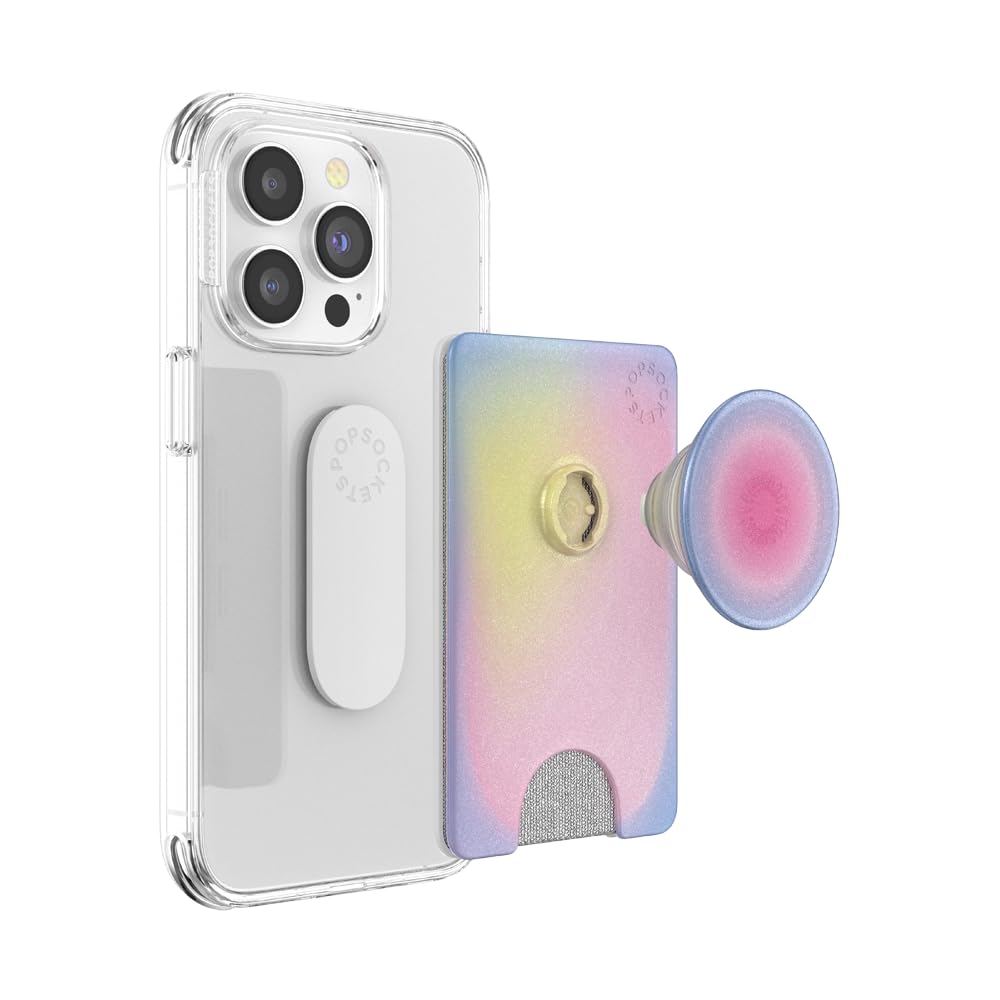 PopSockets Expanding Phone Grip & Wallet - Slim Card Holder for iPhone & Android - Secure Phone Stand & Wallet for Everyday Use, Travel & Hands-Free Convenience
