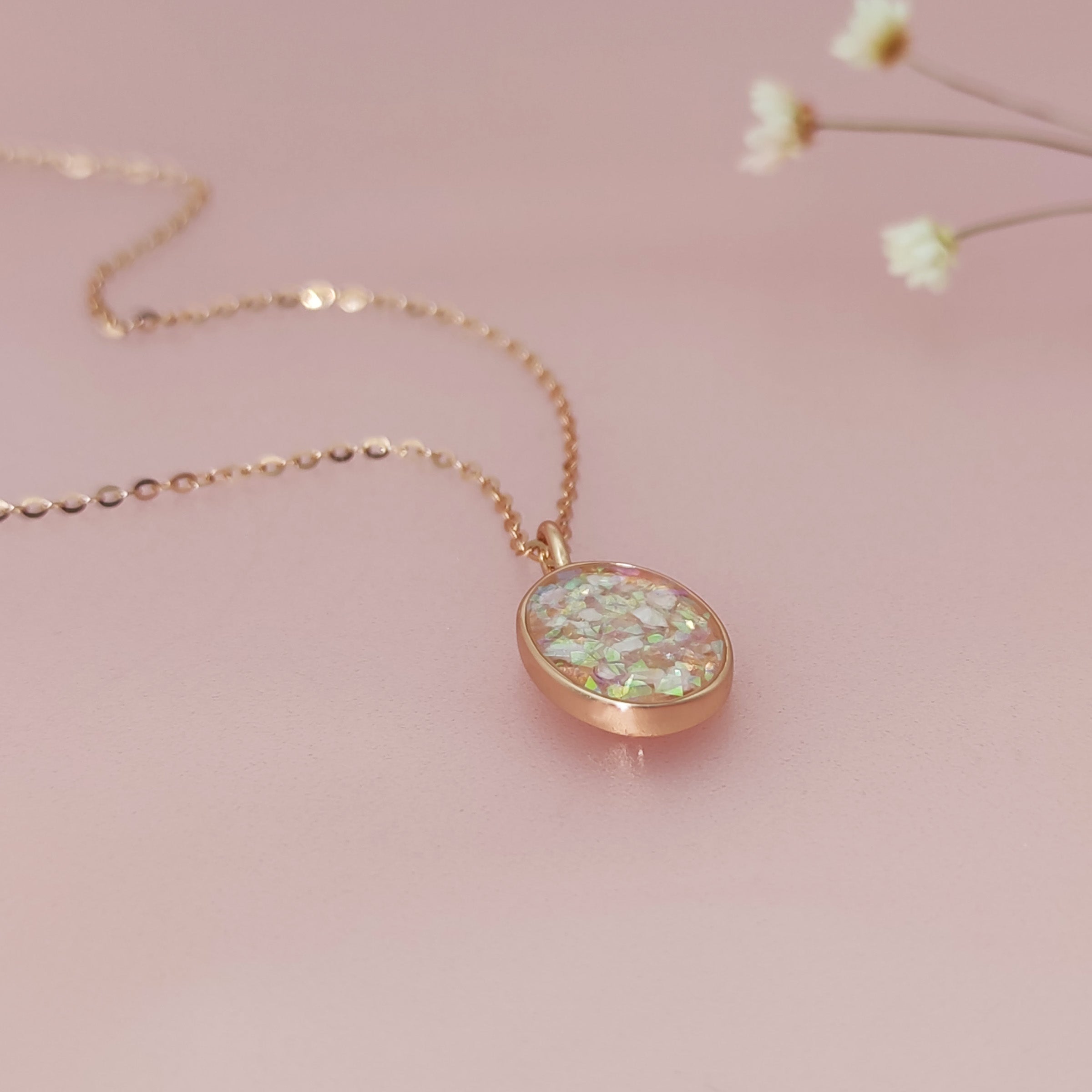 Sterling Silver Ashes Oval Necklace - DIY Memorial Jewelry Kit for Loved Ones | Perfect for Cremation Keepsake, Remembrance Gifts & Personalized Memorial Jewelry