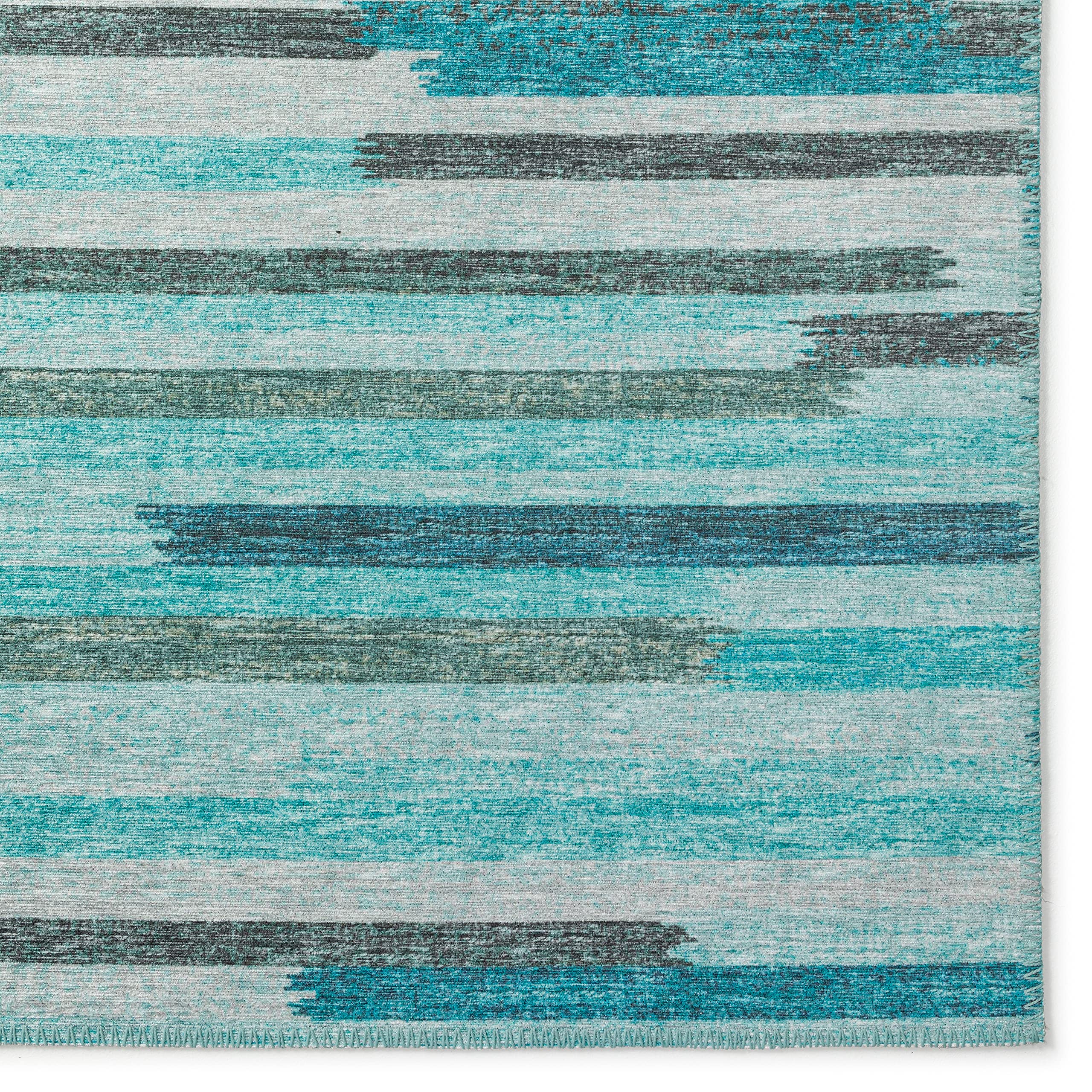 Addison Rugs Yuma AYU38 Turquoise 8' x 10' Area Rug - Soft & Durable for Living Room, Bedroom & Home Decor