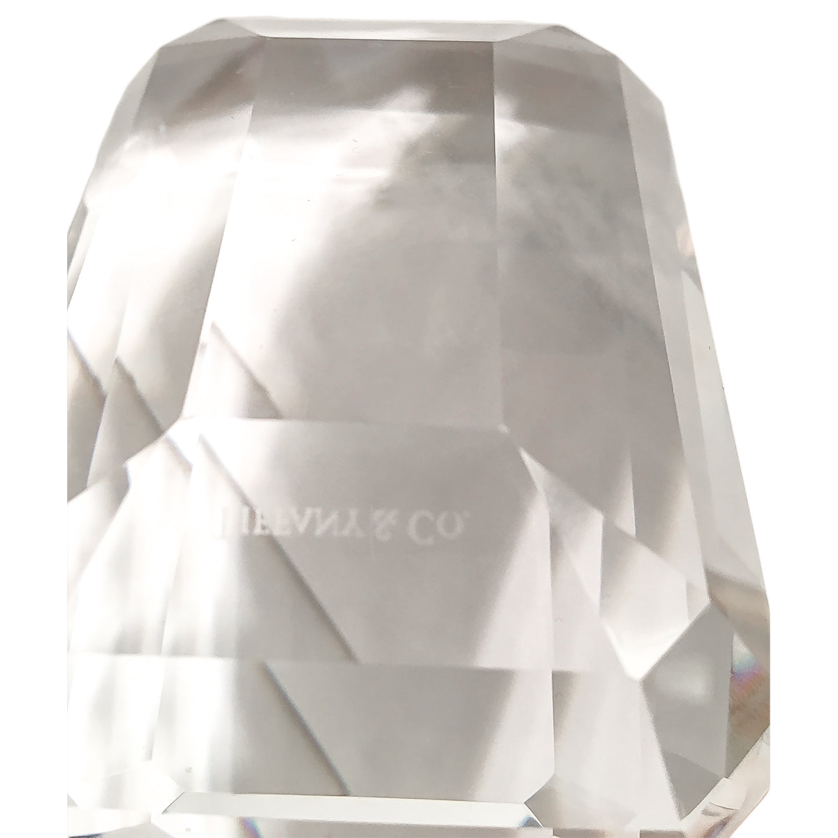 Tiffany & Co. Crystal Paperweight - Elegant Glass Desk Decor for Office & Home Use | Perfect Gift for Professionals & Collectors