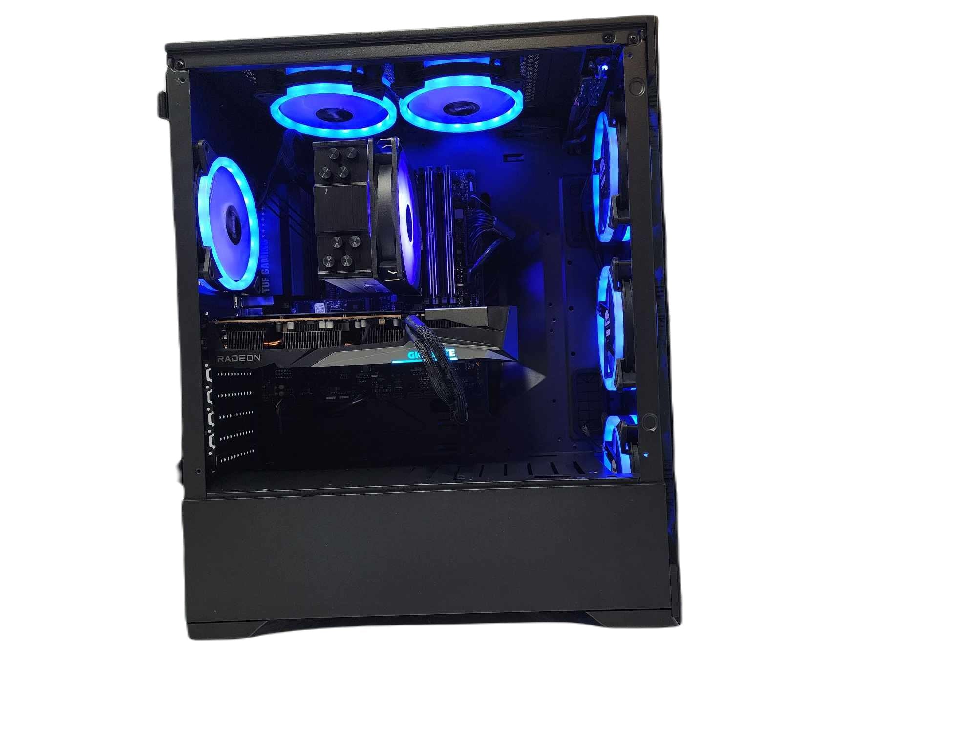 Custom Gaming PC Desktop Computer - AMD Ryzen 7 7800X3D, 2TB SSD, RX 6600 XT, 32GB RAM, Black Vog A620M - Perfect for 4K Gaming, Streaming & Content Creation