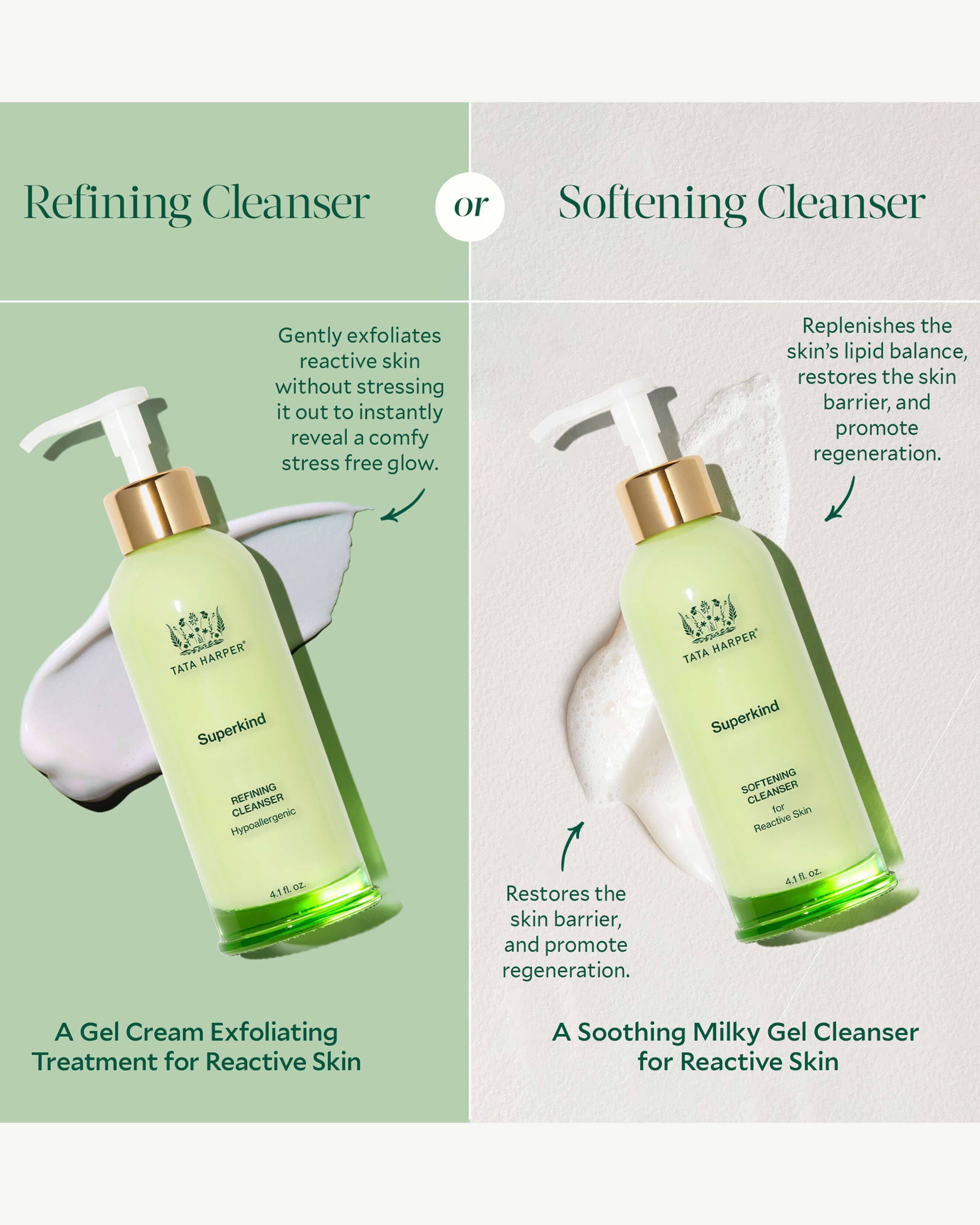 SUPERKIND Gentle Facial Cleanser for Sensitive Skin - Hydrating & Soothing Daily Face Wash for Dry, Acne-Prone Skin | Perfect for Morning & Night Skincare Routine