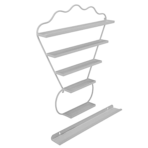 5-Tier Sturdy White Nail Polish Organizer Rack - Durable Badminton-Shaped Storage for Nail Art Supplies | Perfect for Salon, Home & Professional Nail Technicians
