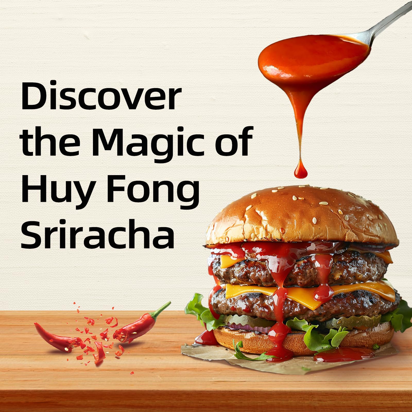 Original Huy Fong Sriracha Hot Chili Sauce - 17 Oz (Pack of 2) | Premium Spicy Sriracha with Chili Pepper | Perfect for Asian Cuisine, Pho, Noodles, Burgers & Cooking