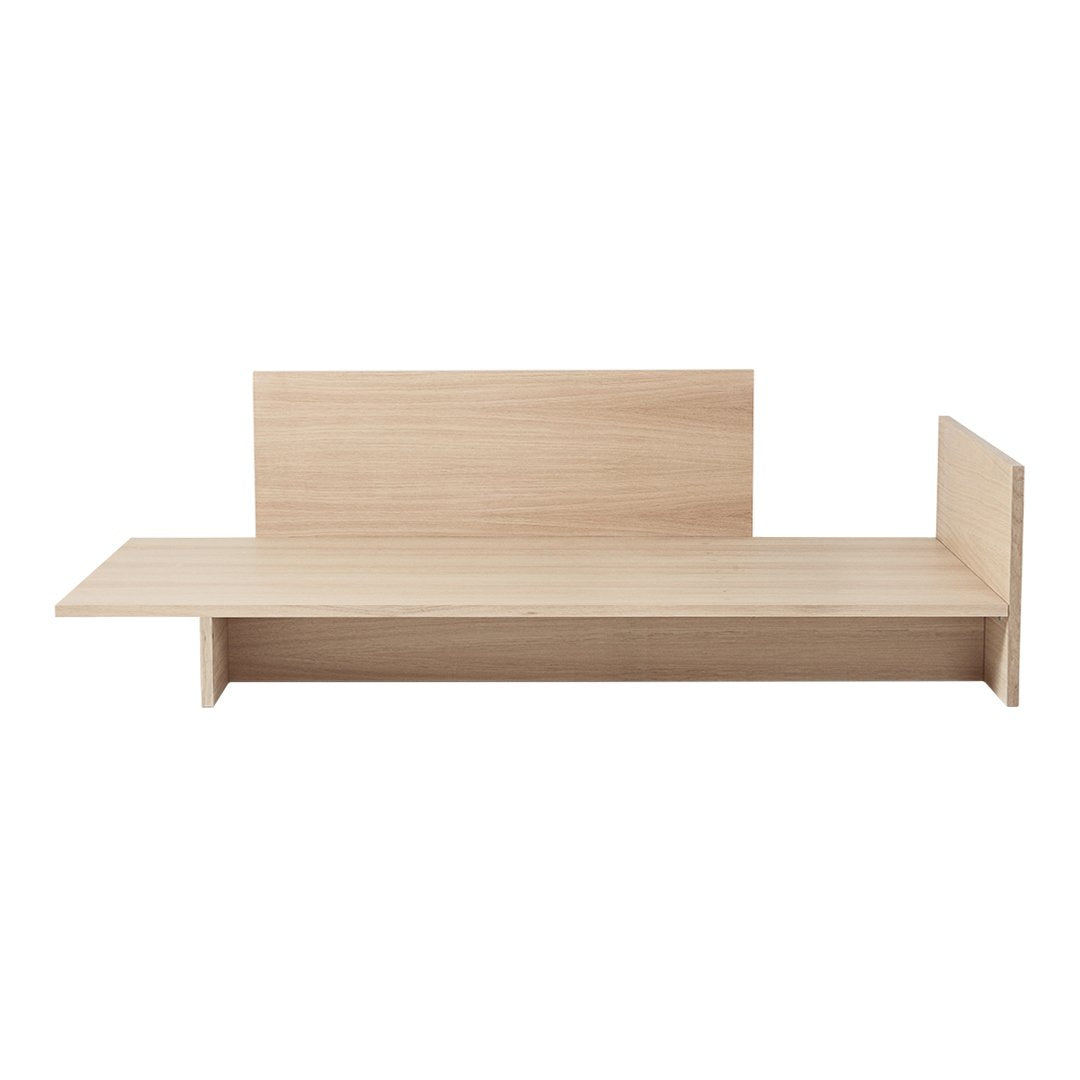 Ferm Living Kona Bed - Modern Scandinavian Wooden Bed Frame with Headboard, Queen Size - Perfect for Minimalist Bedroom & Guest Room Decor