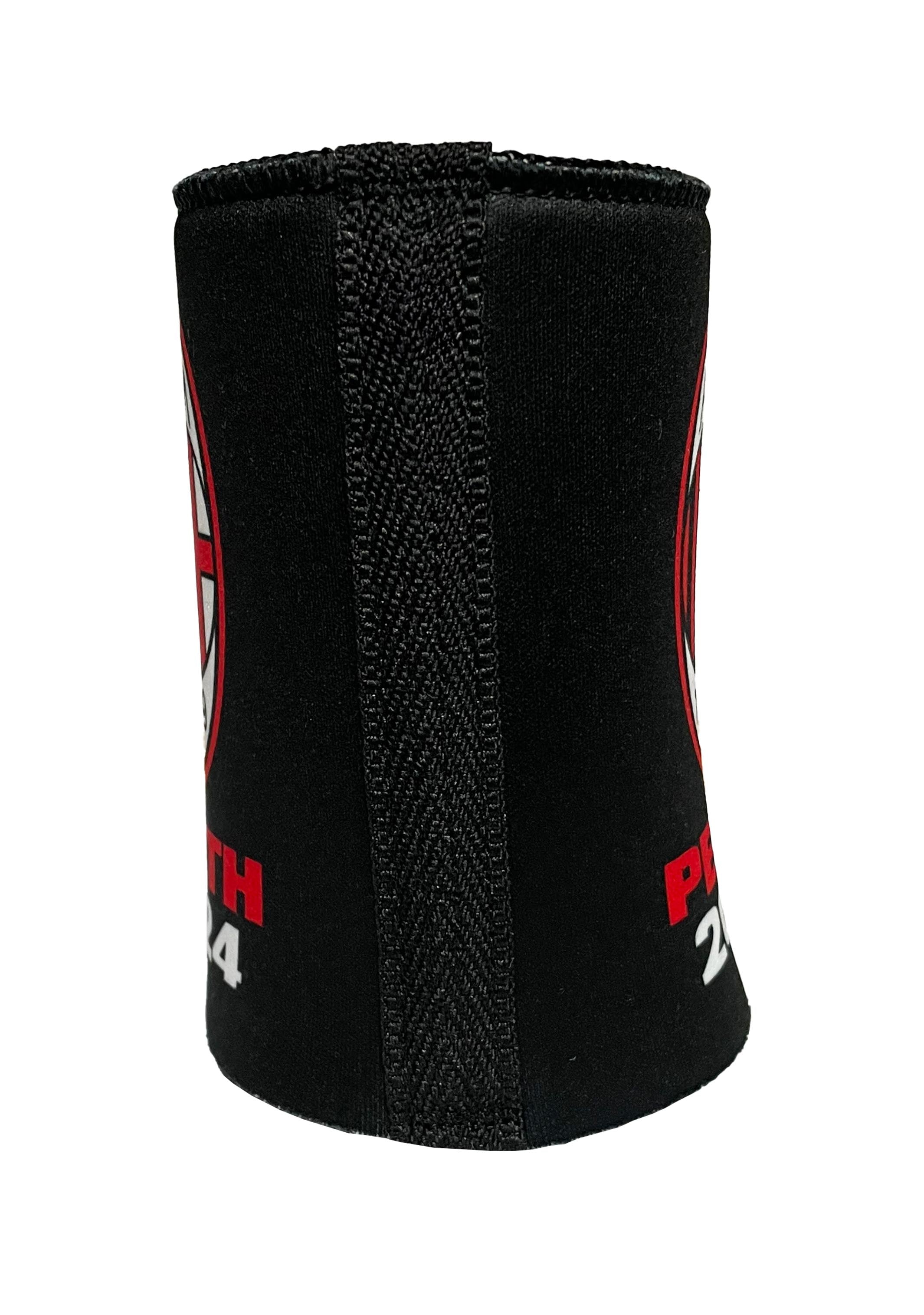 Official AC Milan Insulated Can Cooler - Black | Keep Drinks Cold for Hours | Perfect for Soccer Games, BBQs & Tailgating