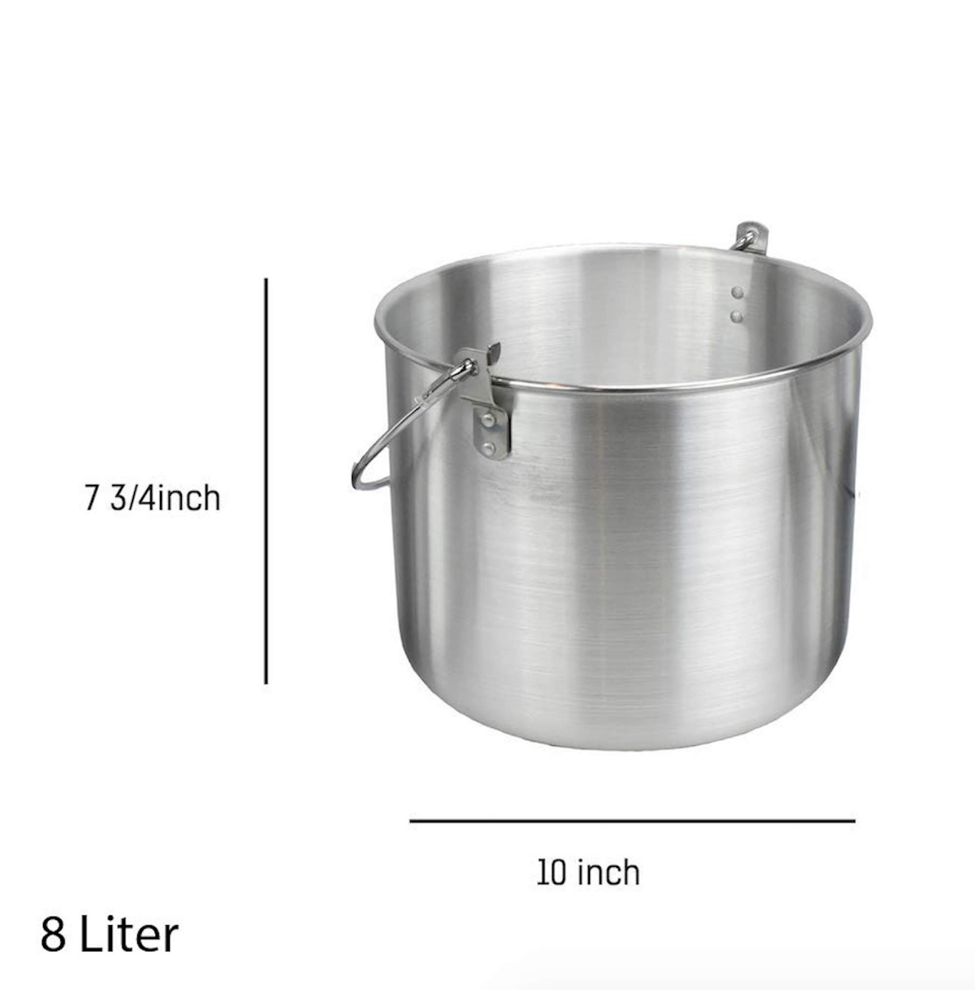 AceCamp® Aluminum Camping Pot with Handle & Lid - Lightweight Cooking Pot for Gas Stoves, Grills & Campfires - Perfect for Backpacking, Hiking & Outdoor Adventures