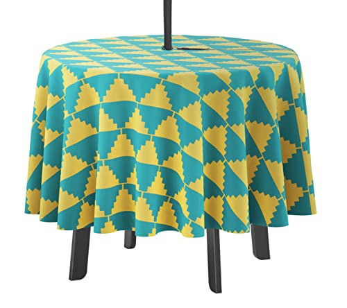 Teal Blue & Yellow