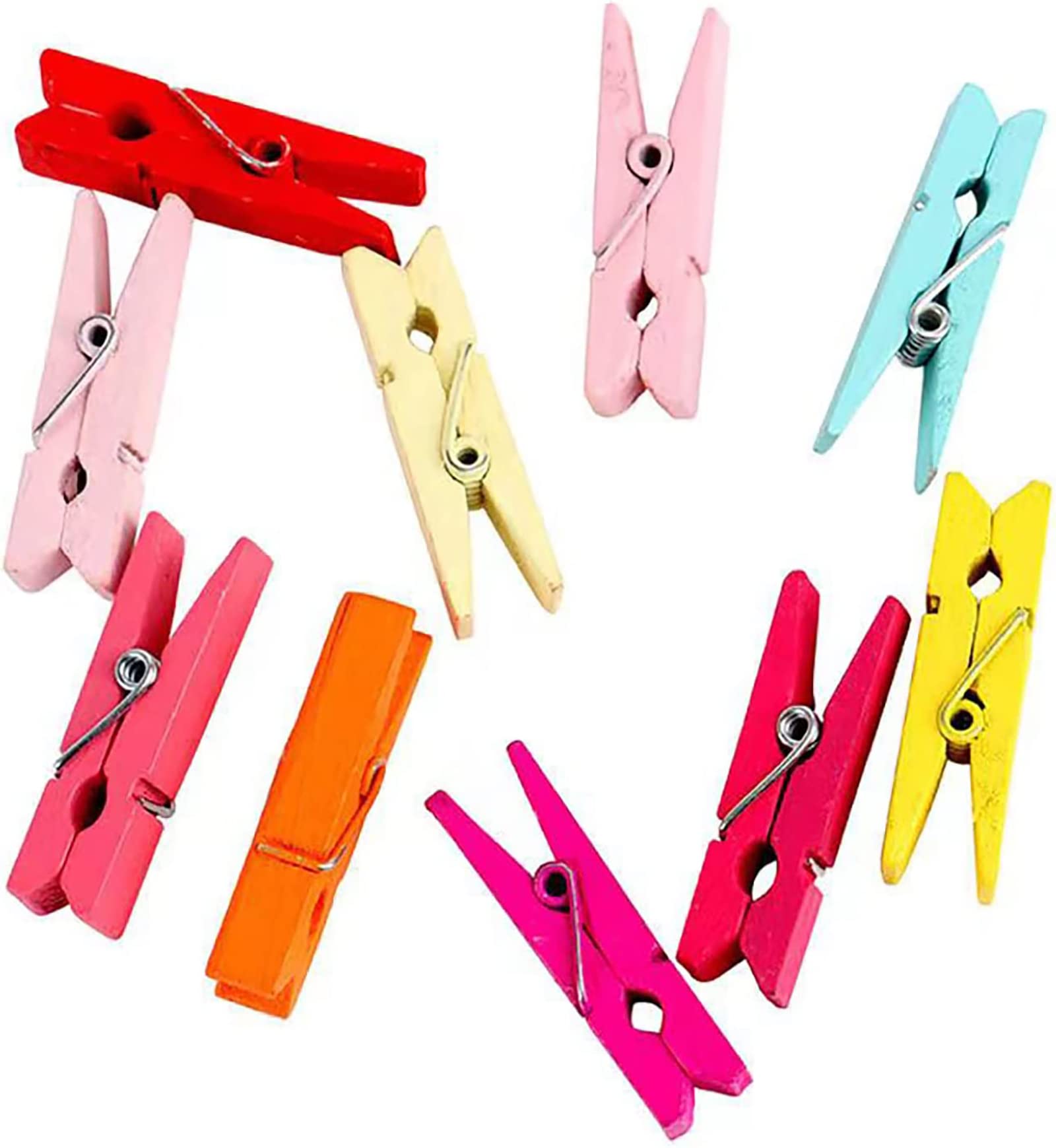 100-Pack Small Wooden Black Clothespins - Heavy Duty for Laundry, Clothesline, Crafts, Photo Display, Home Decor, School Projects & DIY Arts - Perfect for Hanging Clothes, Organizing Bags & Creative Decorations