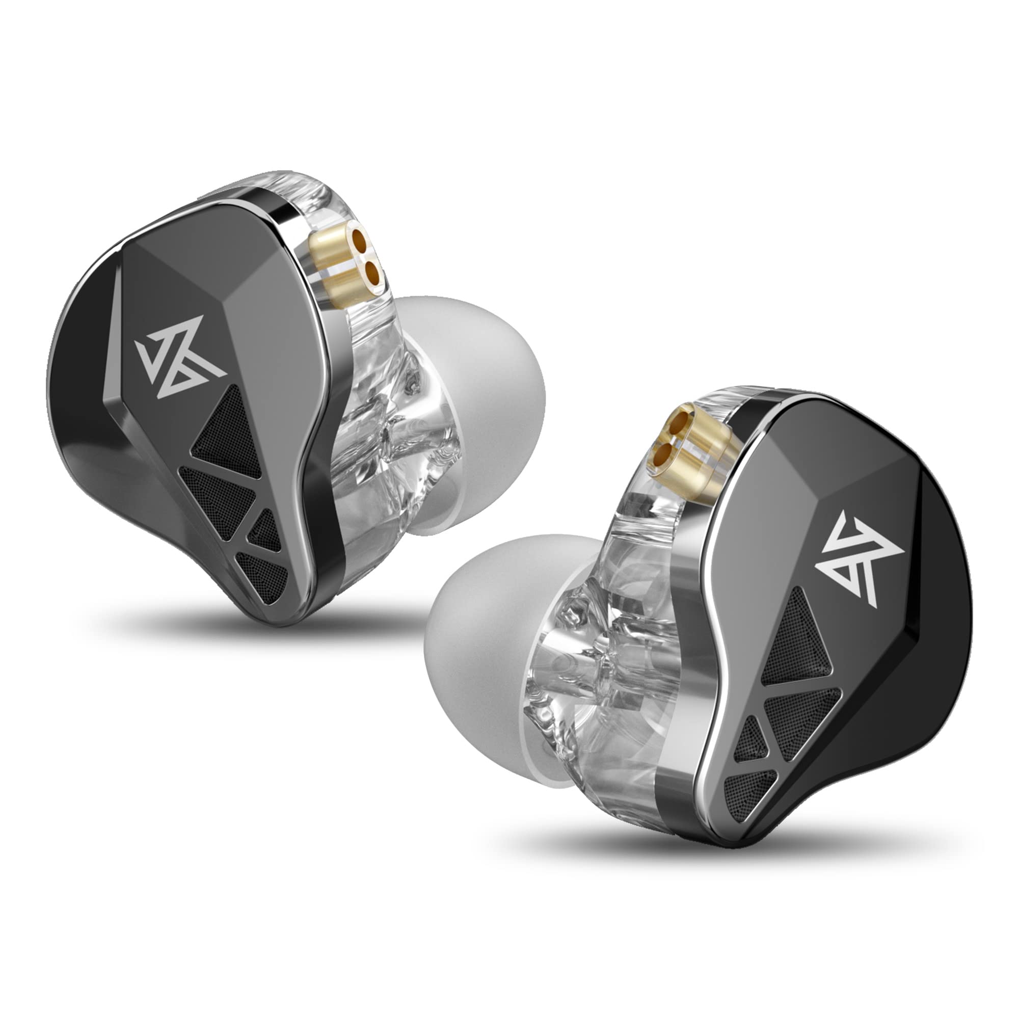KZ EDXS High Resolution In-Ear Monitor Earphones with Super Bass - Crystal Clear Sound, Noise Isolating Wired Earbuds for Musicians, Singers, Guitarists - Perfect for Live Performances, Studio Recording & Church Worship