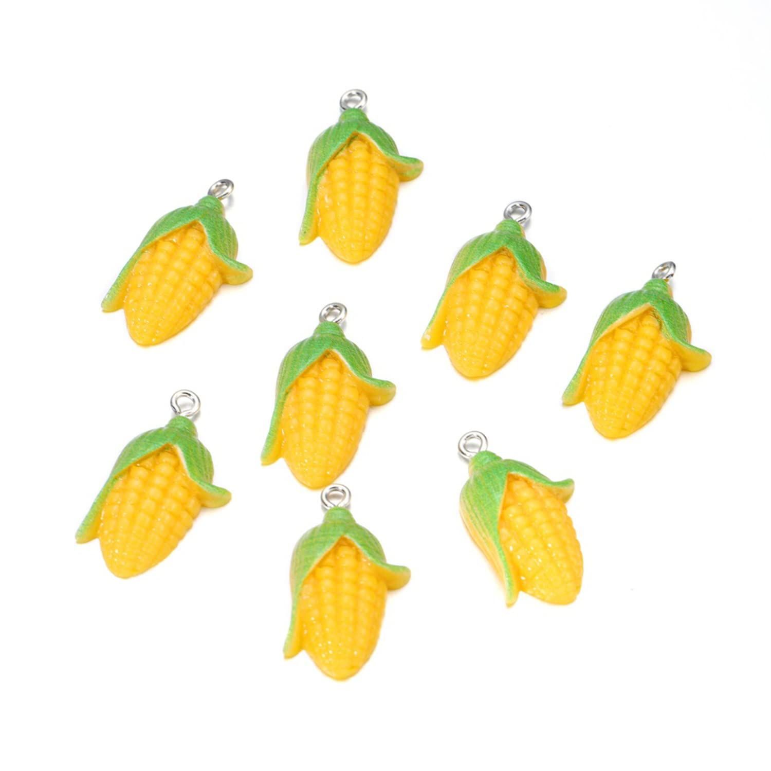 10Pcs Cute Candy Fruit Resin Charms - Cartoon Vegetable Pendants with Screw Eye for DIY Jewelry Making - Perfect for Bracelets, Necklaces, Earrings - Great for Crafting, Gifts & Party Favors