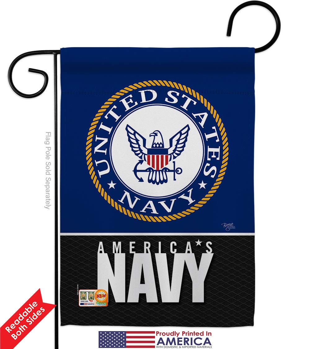 US Navy Seabee Garden Flag Set - Double-Sided Military Yard Banner for Veterans