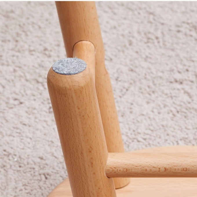 Solid Oak and Beech Wood Small Stool - Handcrafted Wooden Footstool, Side Table or Decorative Accent for Living Room, Bedroom, Nursery