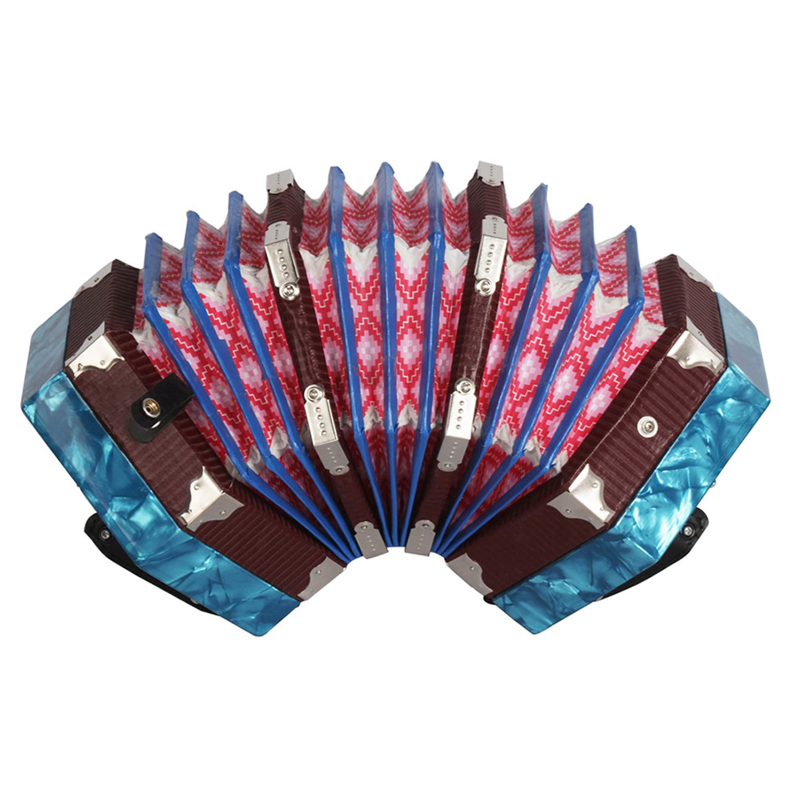 20-Button 40-Reed Anglo Style Concertina Accordion with Carrying Bag - Perfect for Folk Music, Irish Sessions & Traveling Musicians