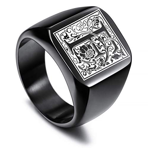 C1: Black - Initial Floral