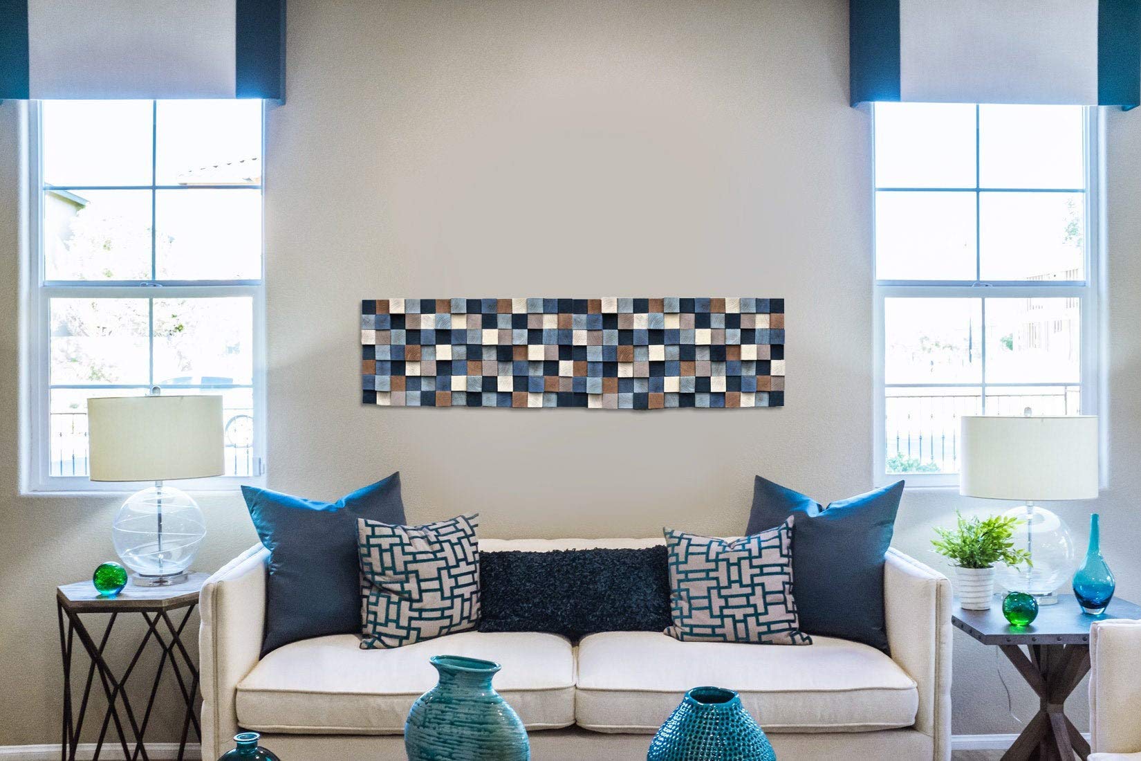 Modern Wooden Sound Diffuser Wall Panel - 3D Acoustic Wood Mosaic Art for Home & Office Decor | Perfect for Living Room, Bedroom, Studio