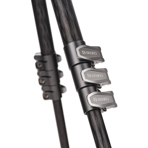 Benro Series 3 Mammoth 4-Section Carbon Fiber Tripod with Flip Locks - Professional Camera Tripod for Photography, Videography & Travel - Perfect for DSLR Cameras, Mirrorless Cameras & Video Shooting