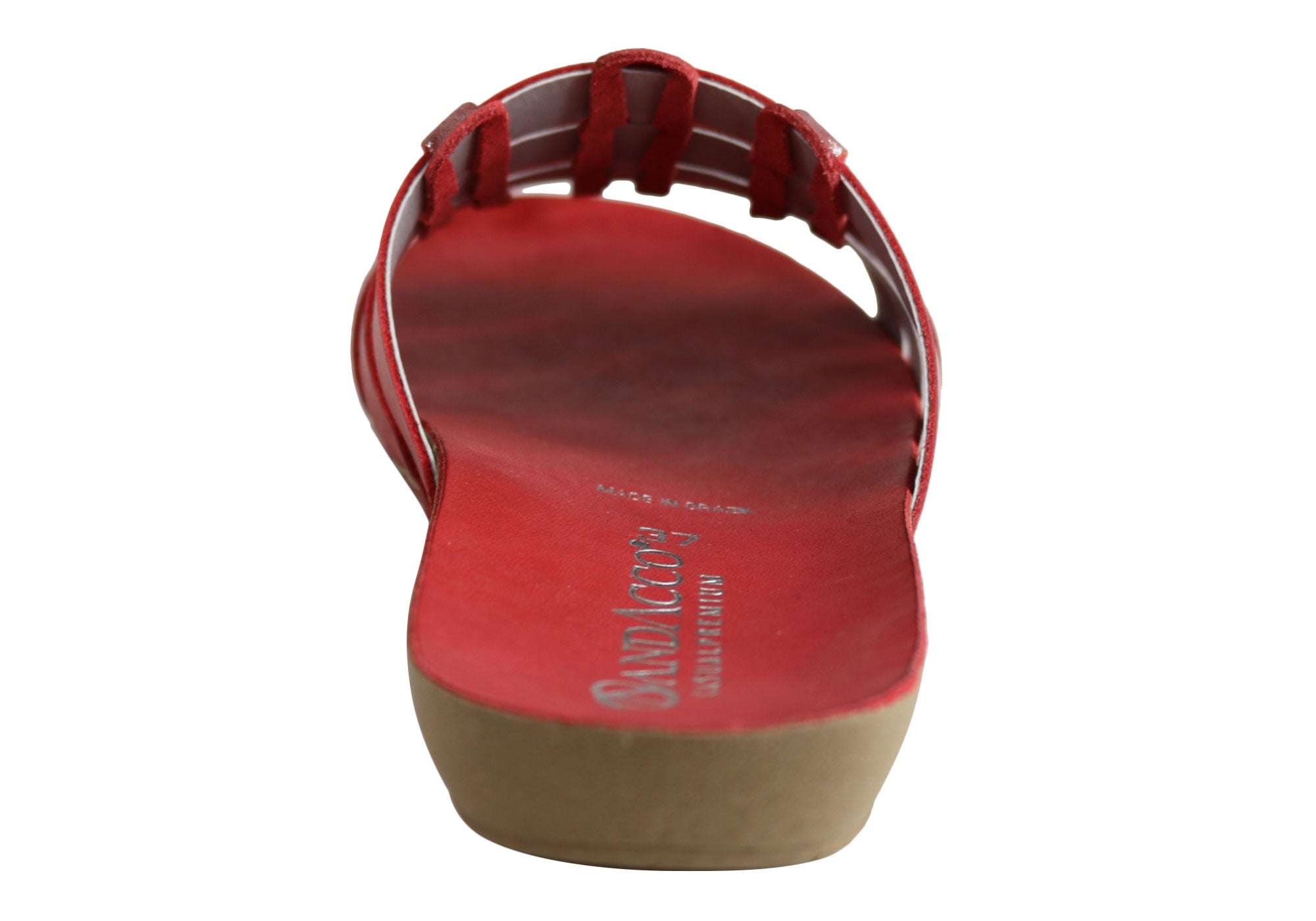 Andacco Sorrento Women's Comfort Leather Slide Sandals - Handmade in Brazil - Perfect for Beach, Vacation & Summer Outfits