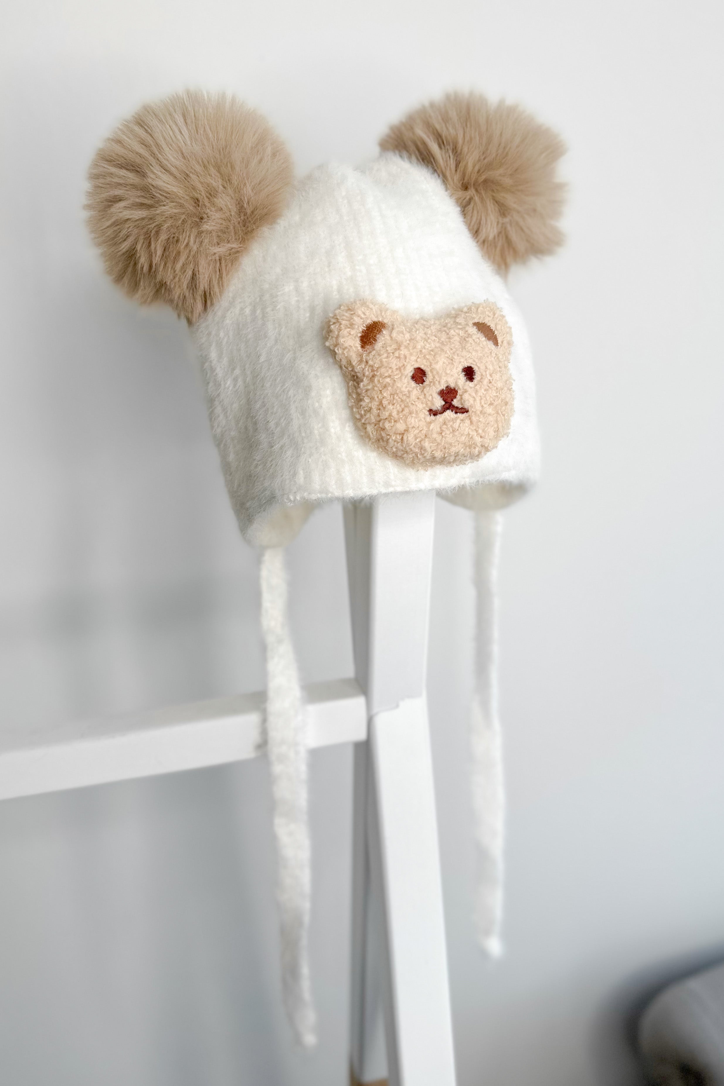 Soft Cashmere Faux Fur Pom Pom Teddy Hat for Women - Winter Beanie for Cold Weather, Outdoor Activities & Fashion Accessory