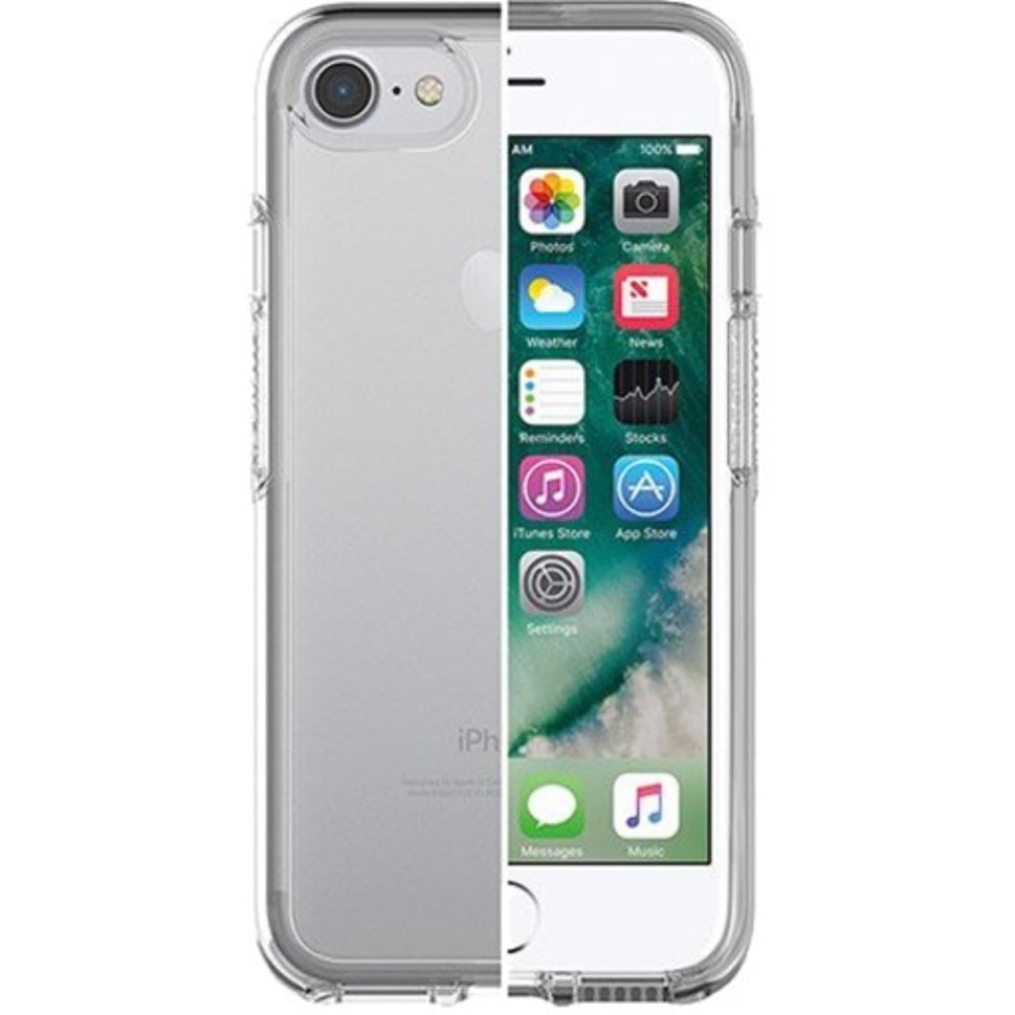 OtterBox Symmetry Series Clear Case for iPhone SE 3rd/2nd Gen, iPhone 8 & iPhone 7 - Slim Protective Cover with Wireless Charging & Raised Edges (Not for Plus Models) | Perfect for Everyday Use, Work & Outdoor Activities