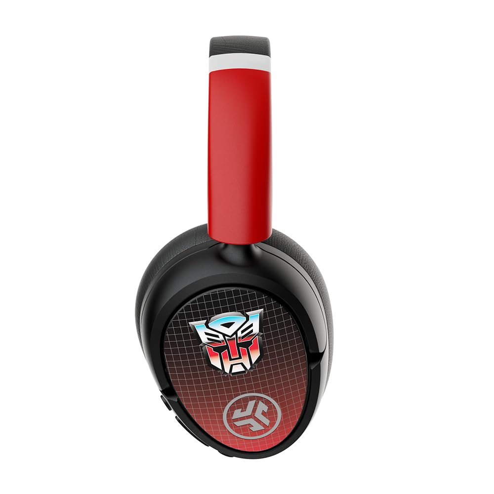 JLab JBuds Lux ANC Limited Edition Transformers Autobot Wireless Headphones - Hybrid Active Noise Cancelling, Customizable Sound, Spatial Audio Compatible, Premium Over-Ear Bluetooth Headset for Travel, Work & Gaming
