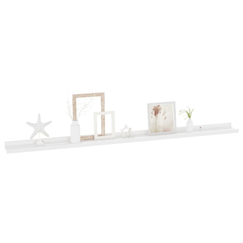 FAMIROSA 4-Pack High Gloss White Wall Shelves - 45.3