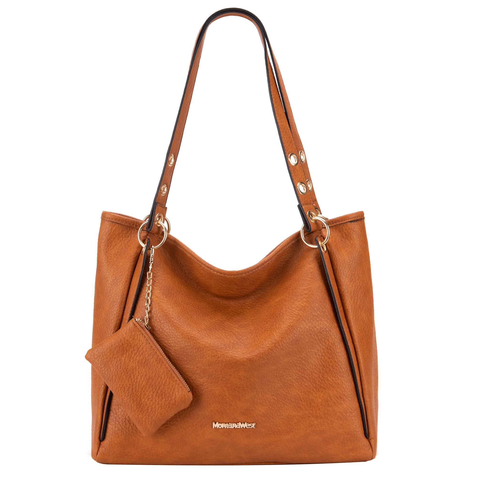 Montana West Large Tote Bag for Women - Stylish Leather Shoulder Purse & Handbag for Work, Travel & Everyday Use