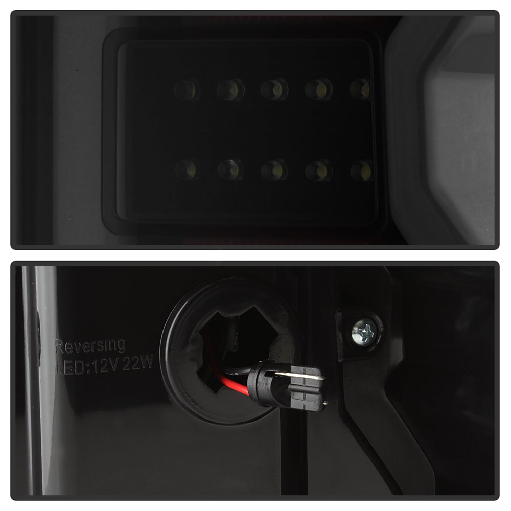 Xtune LED Tail Lights for Cars - Smoked Lens with Sequential Turn Signal & BSM Function (ALT-ON-CS14-LBLED-BSM) - Perfect for Night Driving & Custom Car Upgrades