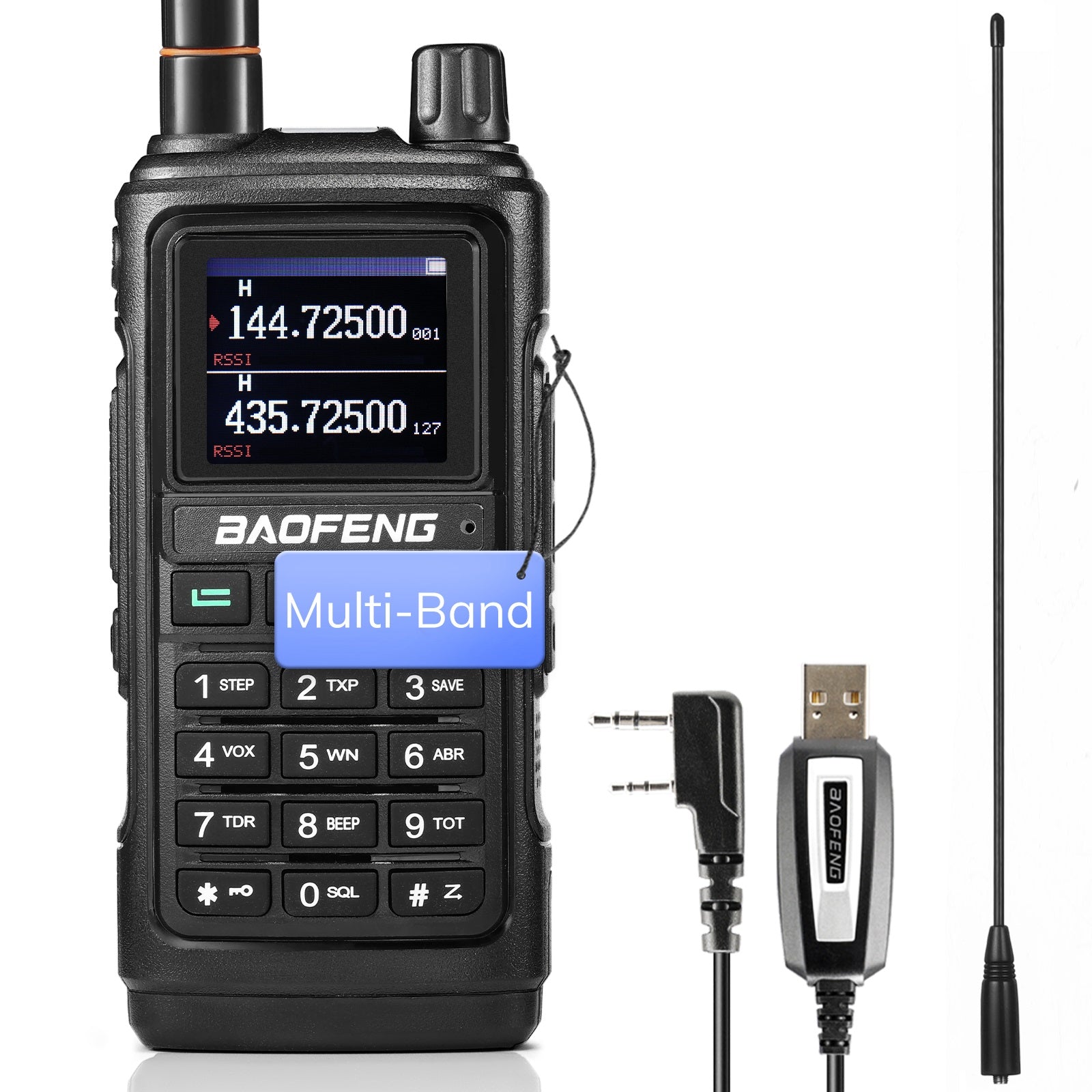 Baofeng UV-17R PLUS Two-Way Radio Walkie Talkie - Long Range Communication, NOAA Weather Alert, Dual Band VHF UHF - Perfect for Outdoor Adventures, Hiking, Camping, and Emergency Preparedness
