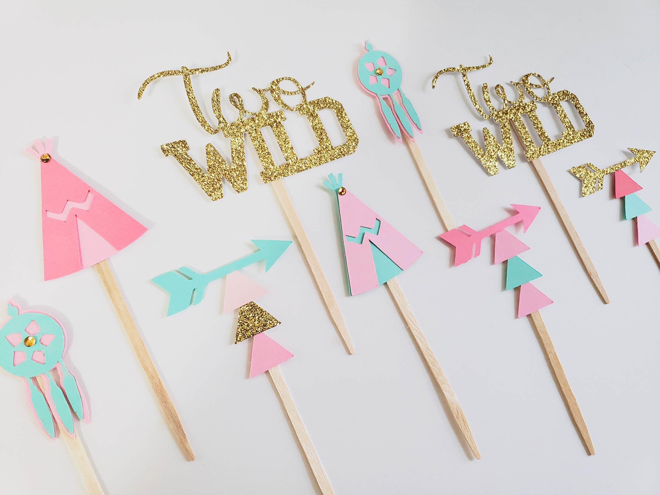 Two Wild Cupcake Toppers - Fun & Unique Party Decorations for Birthdays, Weddings & Special Events