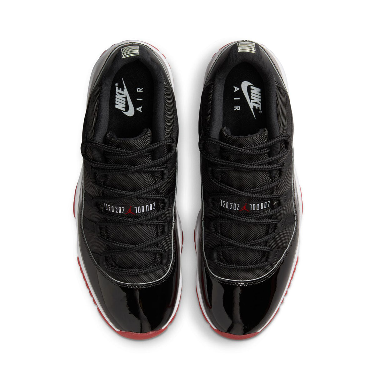 Air Jordan 11 Retro Low 'Bred' Men's Basketball Shoes - Iconic Black & Red Colorway - Perfect for Casual Wear & Sneaker Collectors