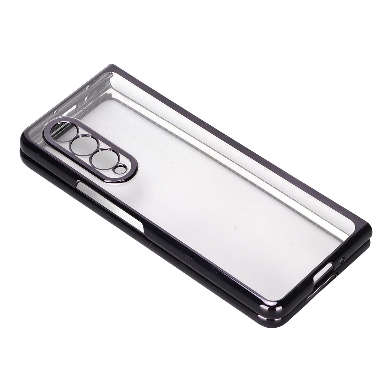 Premium Electroplated iPhone 3 Phone Case - Ultra Thin Folding PC Shell Protective Cover (Black) | Stylish & Durable Protection for Everyday Use, Travel & Work