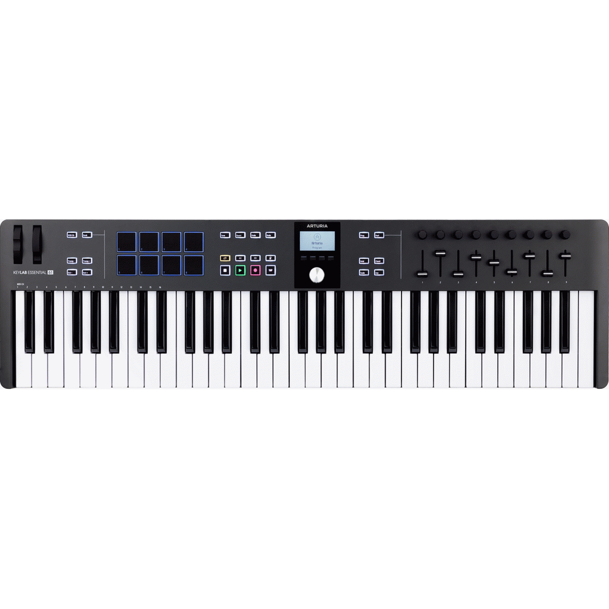 Arturia Keylab Essential 3 61-Key MIDI Keyboard Controller - Black | Professional Music Production & Performance for Home Studio & Live Shows