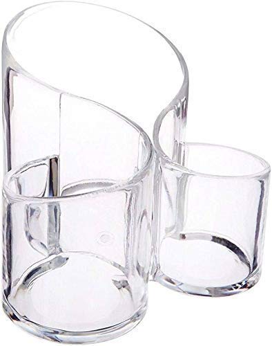 ARABELLA RETAIL Acrylic Makeup Organizer - Cosmetic Brush Holder & Beauty Storage Stand for Nail Polish, Lipstick, Eyeliner, Combs | Perfect for Vanity, Bathroom Counter & Dressing Table Organization