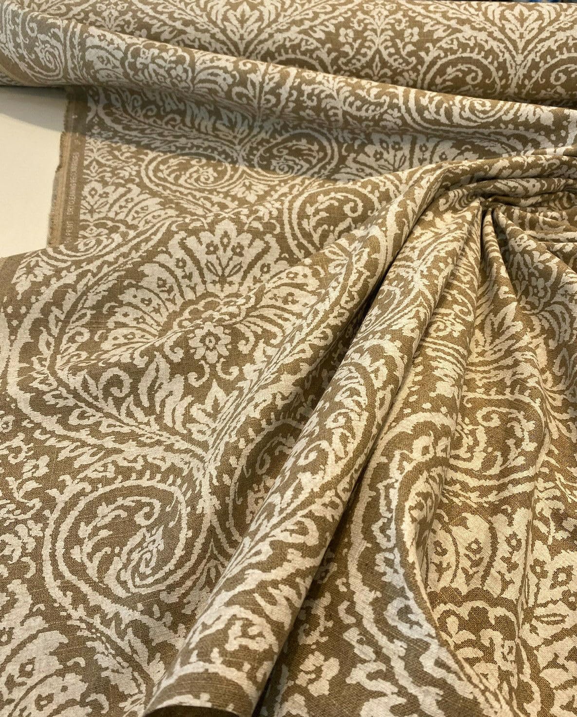 Waverly High Note Chalk White Linen Fabric by The Yard - Premium Cotton Linen Blend for Upholstery, Curtains & Home Decor