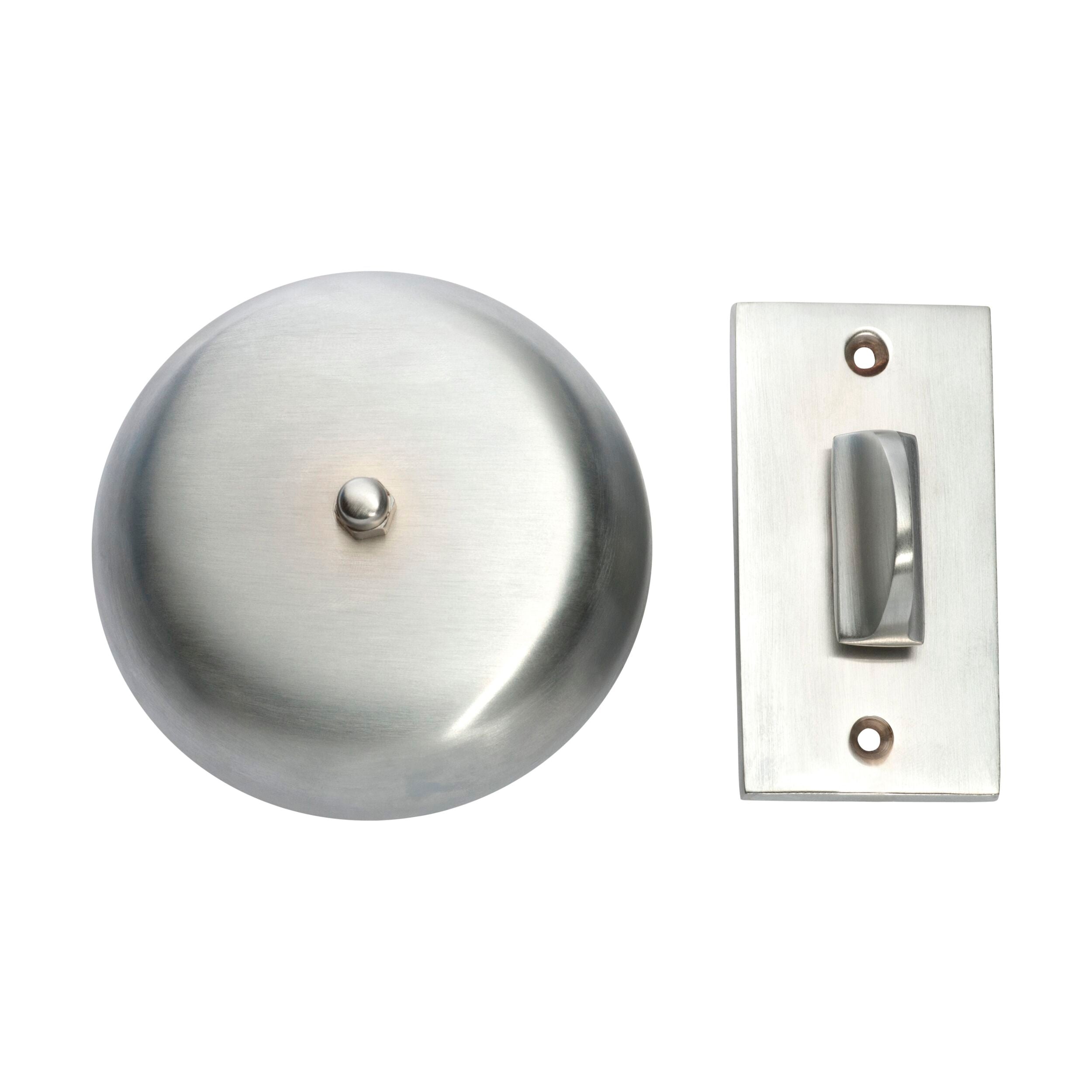 5518 Turn Bell Plain Satin Chrome D90mm - Premium Door Handle for Home & Office Interior Design - Perfect for Bedroom, Bathroom, and Cabinet Doors