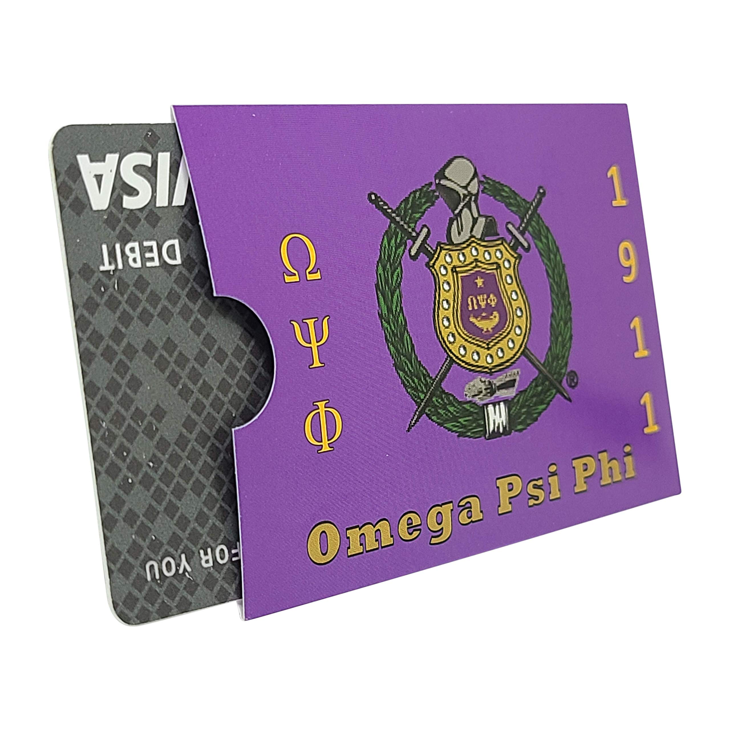 6 Pack Omega Psi Phi Fraternity Gift Card Holders with Envelopes - Perfect for Greek Life Events, Graduation Gifts & Brotherhood Celebrations