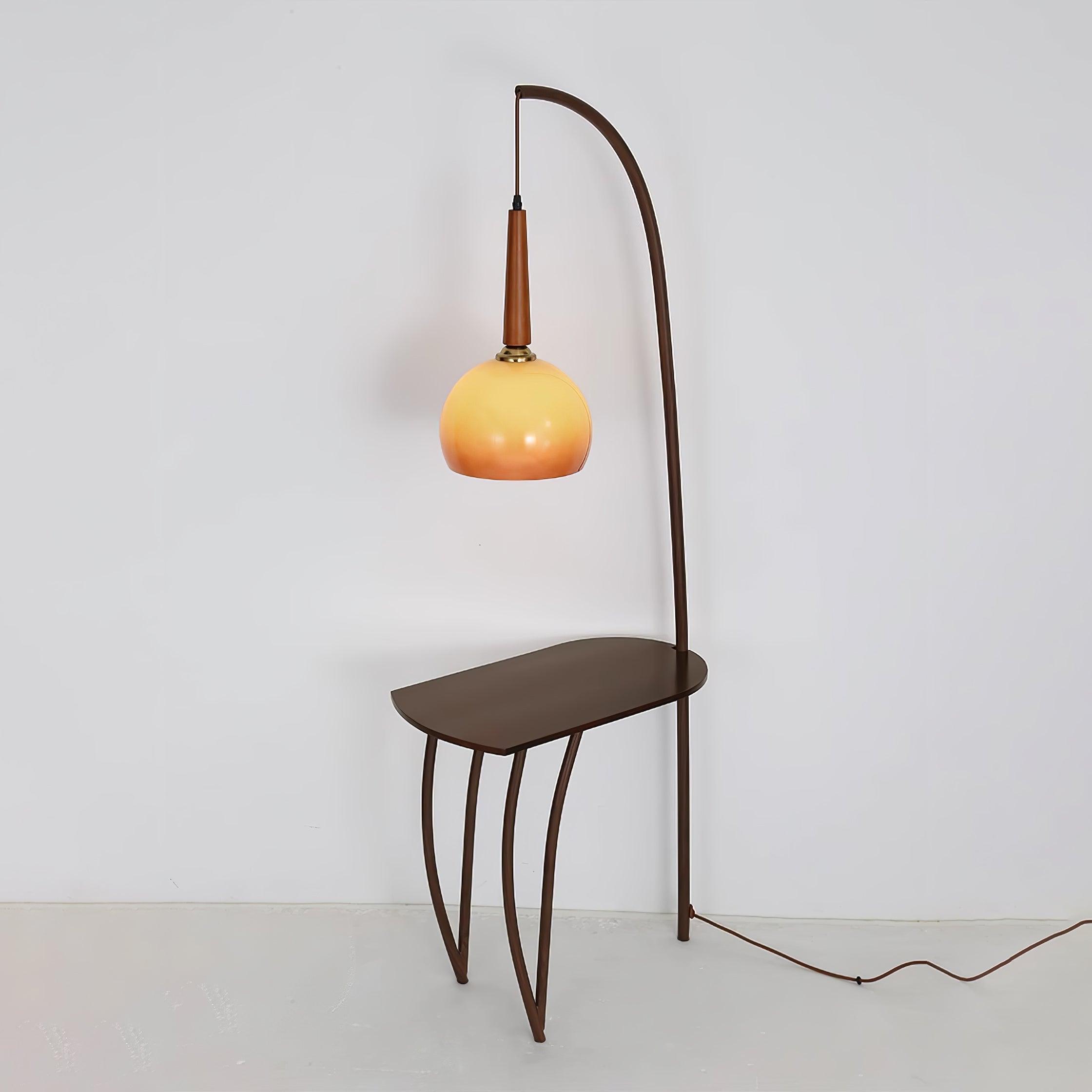Modern Cantilever Wood Accent Floor Lamp - Adjustable Reading Light for Living Room, Bedroom & Office - Warm Ambient Lighting for Home Decor