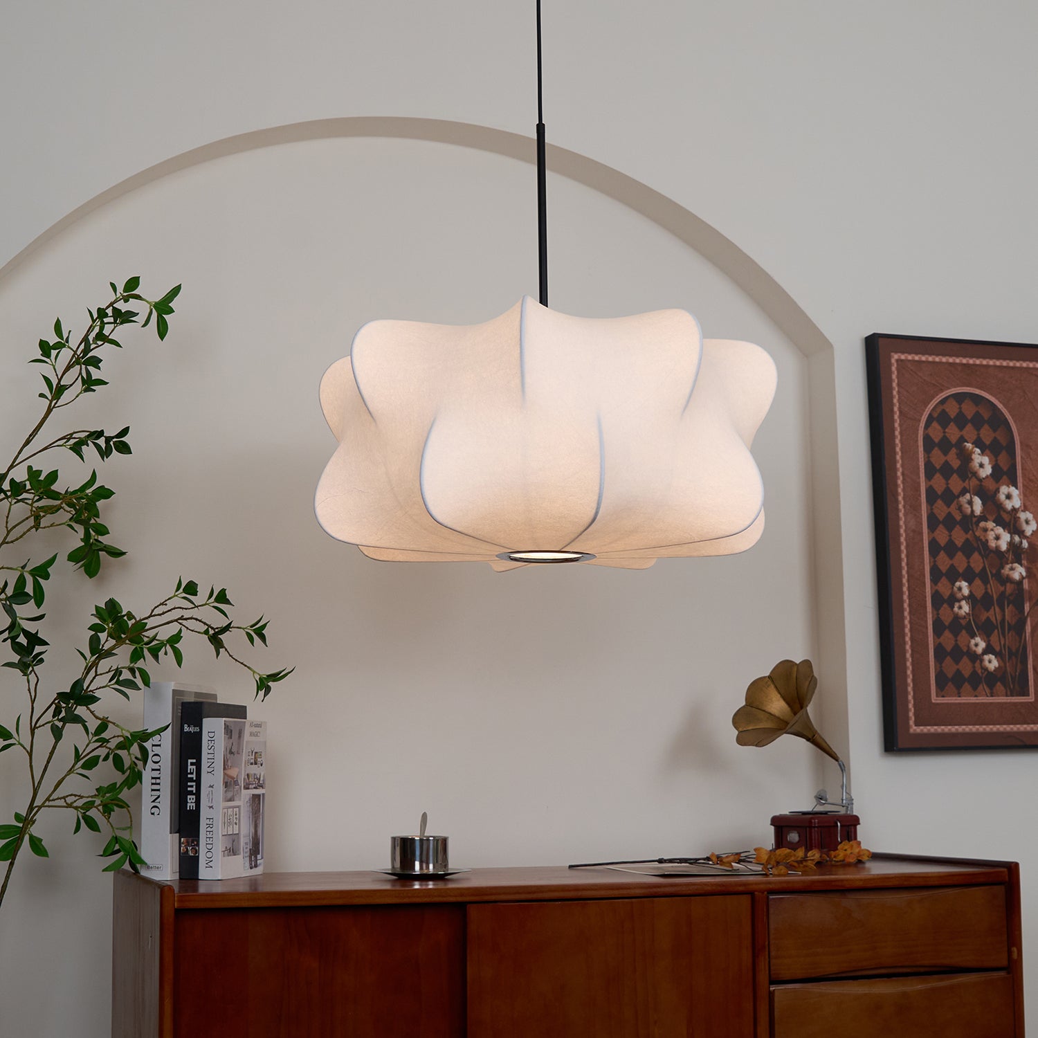 Modern Elysia Pendant Light - Elegant Glass Ceiling Lighting Fixture for Dining Room, Kitchen Island, Bedroom & Living Room Decor