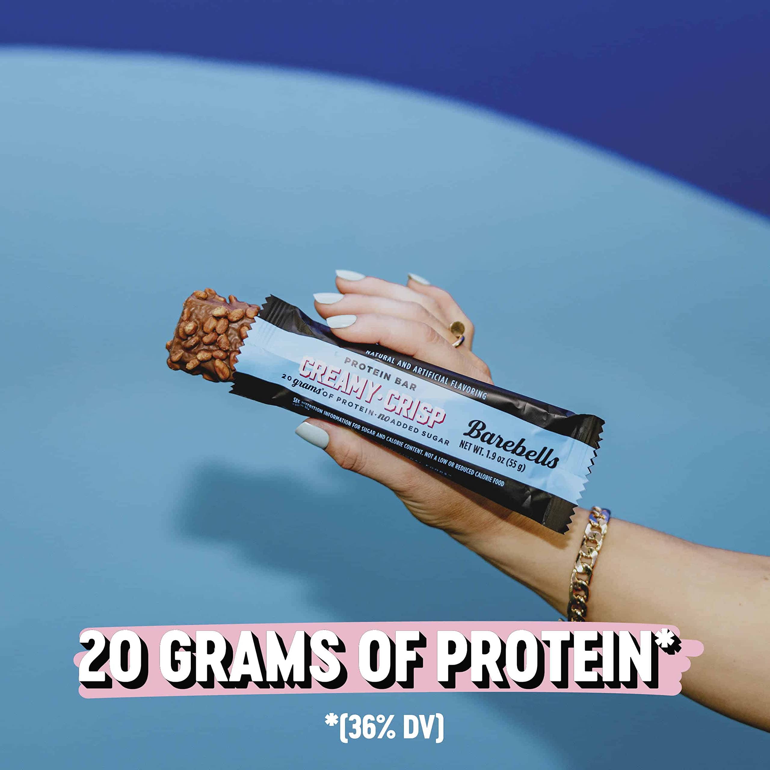 Barebells Creamy Crisp Protein Bars - 12 Count (Pack of 2) | 20g High Protein, Low Sugar (1g) Chocolate Snack Bars | Perfect for On-the-Go, Post-Workout & Breakfast | High Protein Snacks for Fitness & Weight Loss