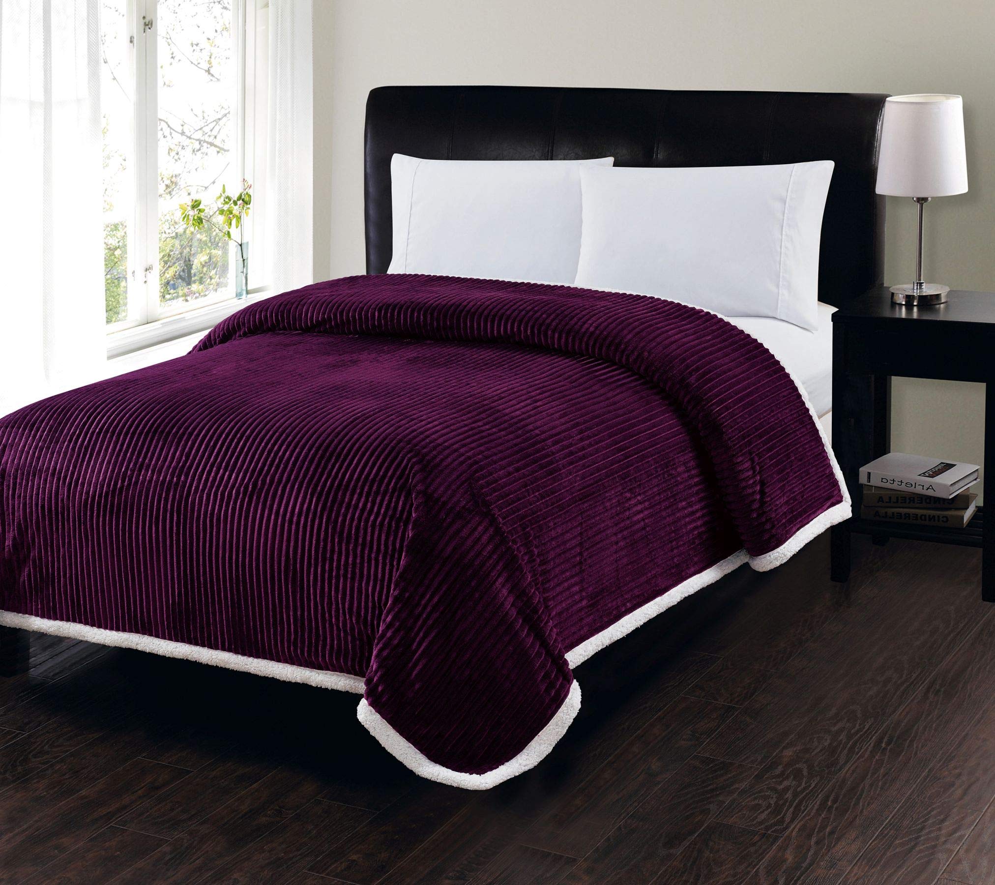 Cozy Corduroy Sherpa Blanket for Bed & Couch - Ultra Soft Reversible Throw Blanket for Winter, Fall & Home Decor - Perfect for Netflix Nights, Camping & Gift Giving