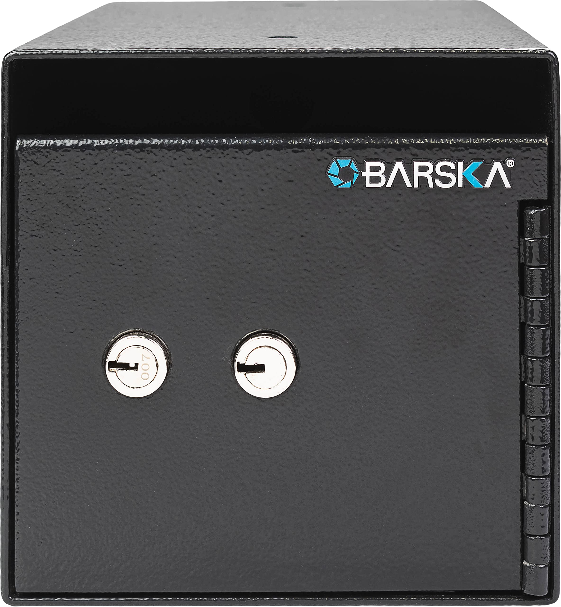 Barska Key Lock Depository Drop Safe - Secure Cash Box for Money, Receipts, Keys & Valuables - Ideal for Home, Office & Retail Security