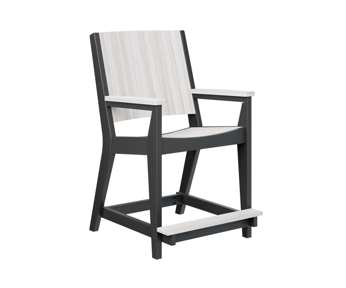 Berlin Gardens Mayhew Chat Counter Chair - Stylish Bar Stool for Kitchen Island, Breakfast Nook & Home Decor - Durable Indoor/Outdoor Use