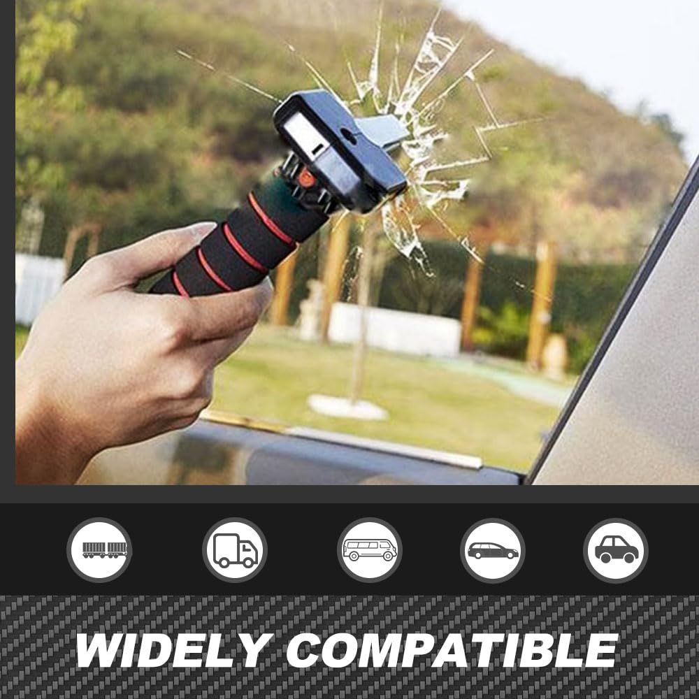 **Upgraded Multifunctional Car Handle Cane for Elderly & Handicapped - Assist Support for Car Door Latch (Blue/Red) - Ideal for Seniors with Mobility Issues & Easy Car Entry/Exit**