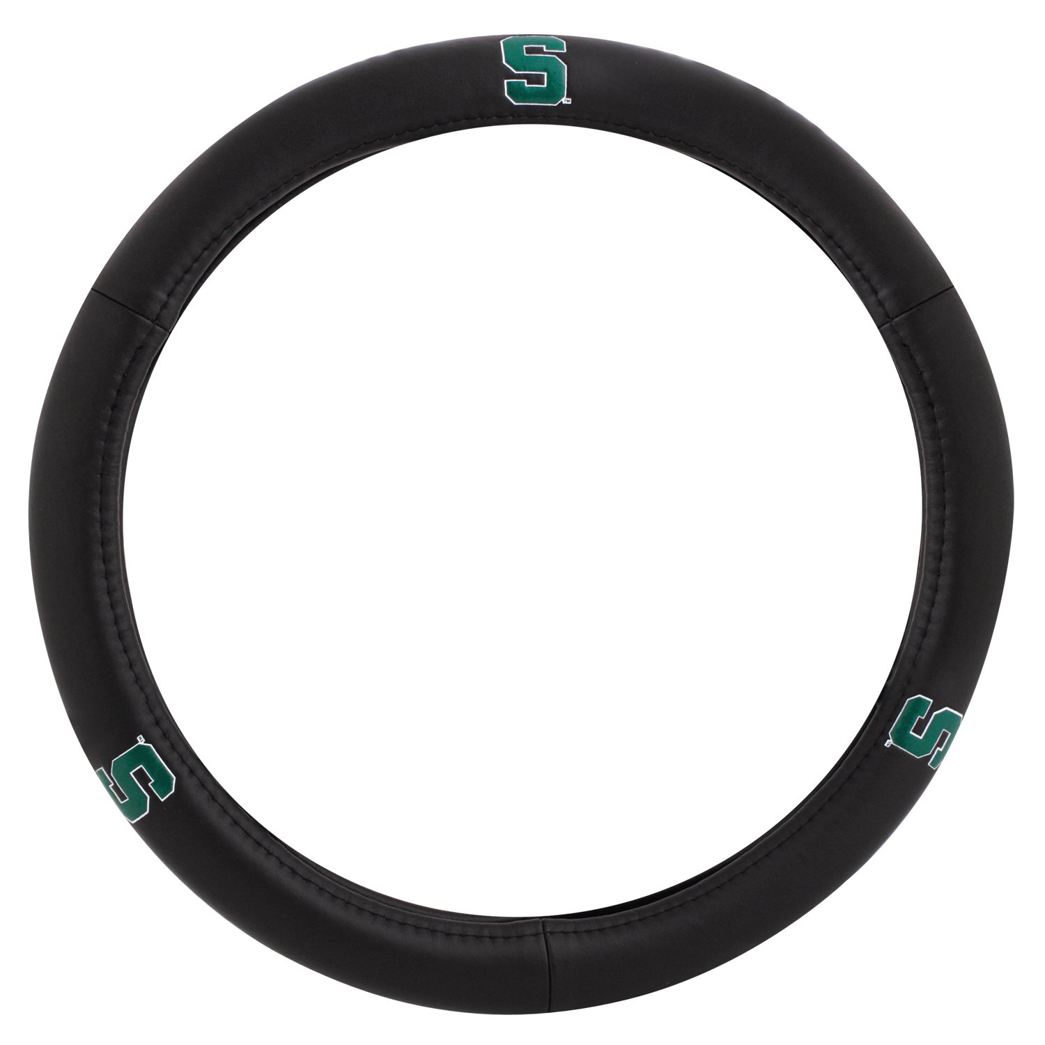 Premium Leather Steering Wheel Cover for Cars - Pilot Alumni Group SWC-925 (Michigan State Spartans Design) | Perfect for Alumni, Fans & Car Enthusiasts | Enhances Grip & Protects Wheel