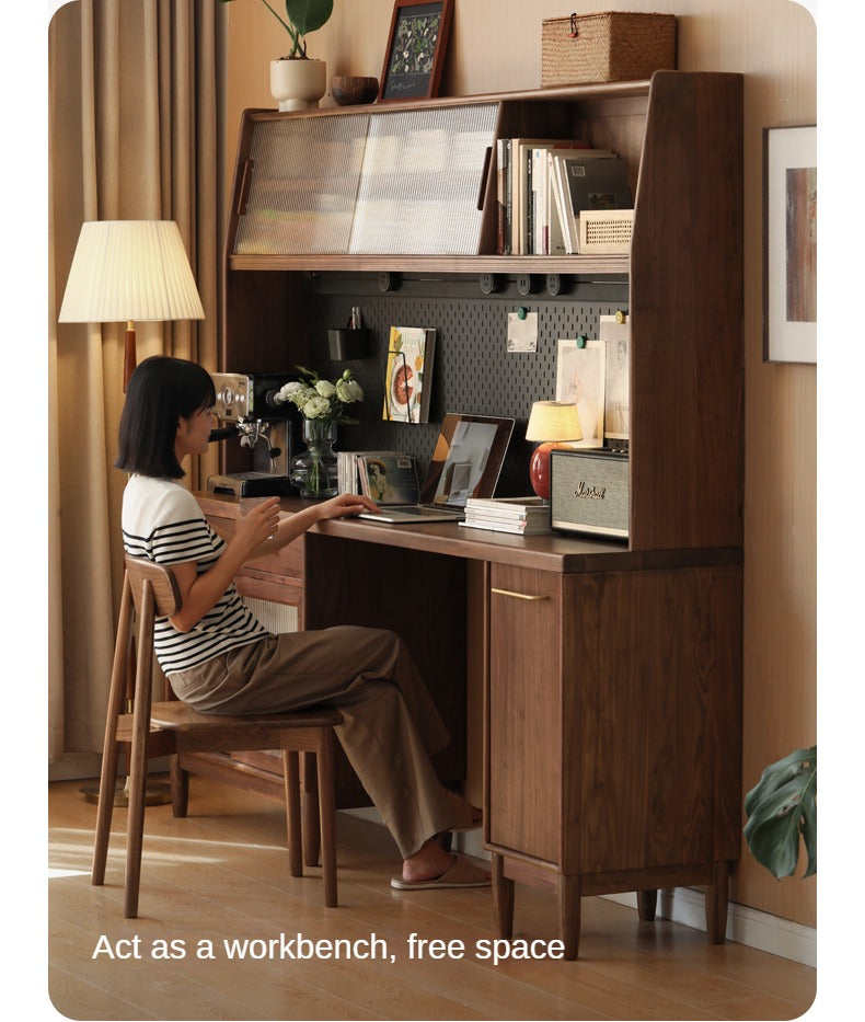 Premium Black Walnut Multi-Function Storage Sideboard - Modern Entryway Console Table with Drawers & Shelves - Perfect for Living Room, Dining Room, or Hallway Organization