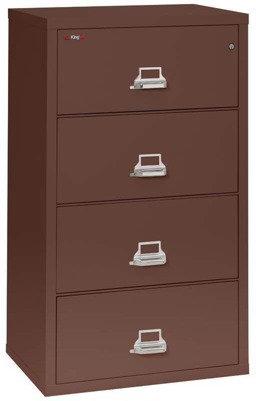 FireKing 4-Drawer 31-Inch Wide Lateral Fireproof File Cabinet - Secure Document Storage for Office & Home Use